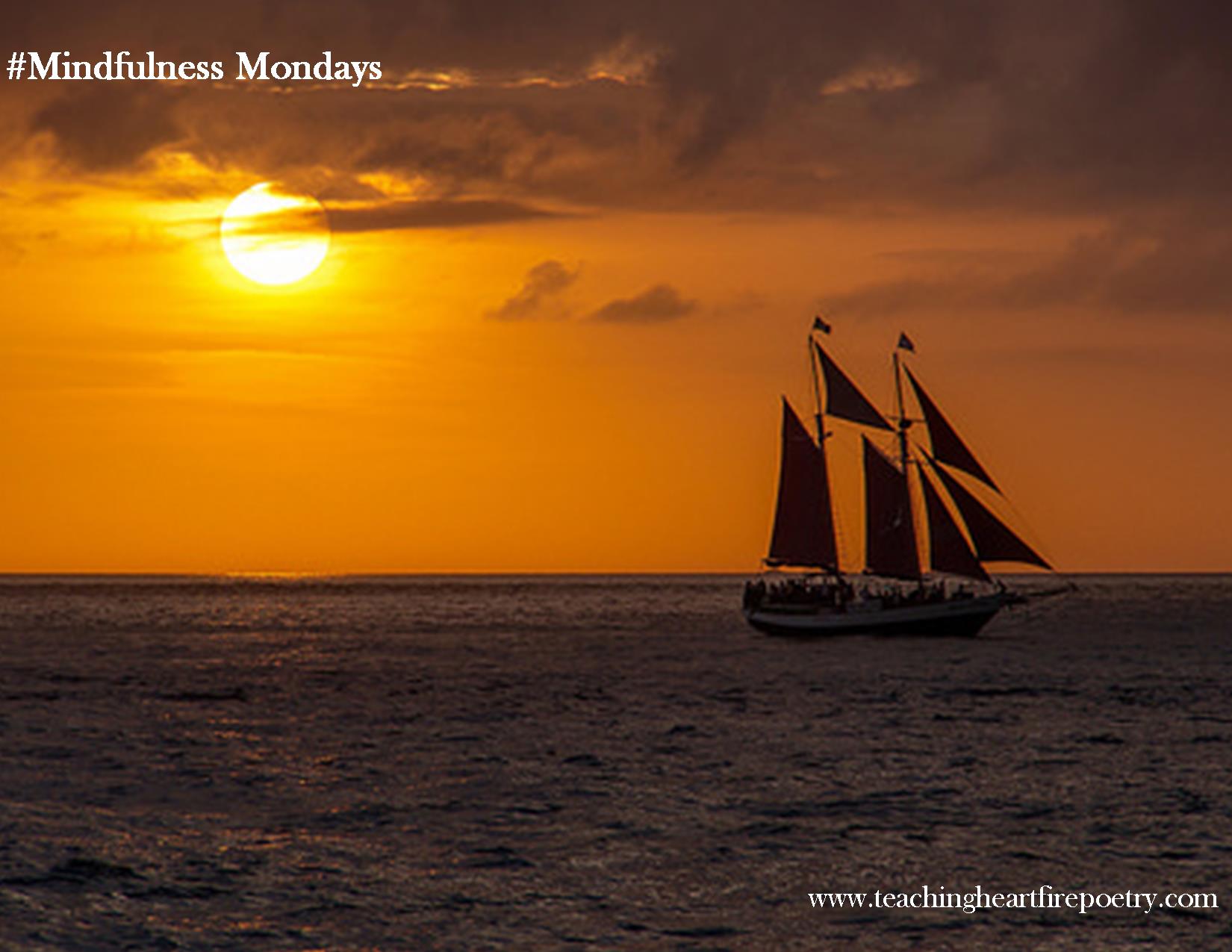 Mindfulness Mondays, Ulysses, sailboat, sea, sunset